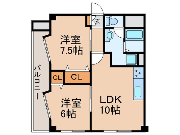 扇町亀甲マンションの物件間取画像